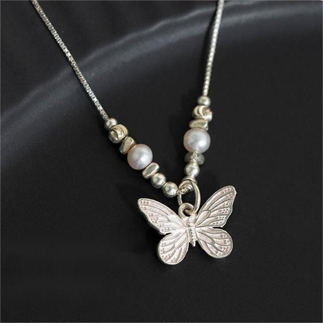 Silver Filled Butterfly Necklace