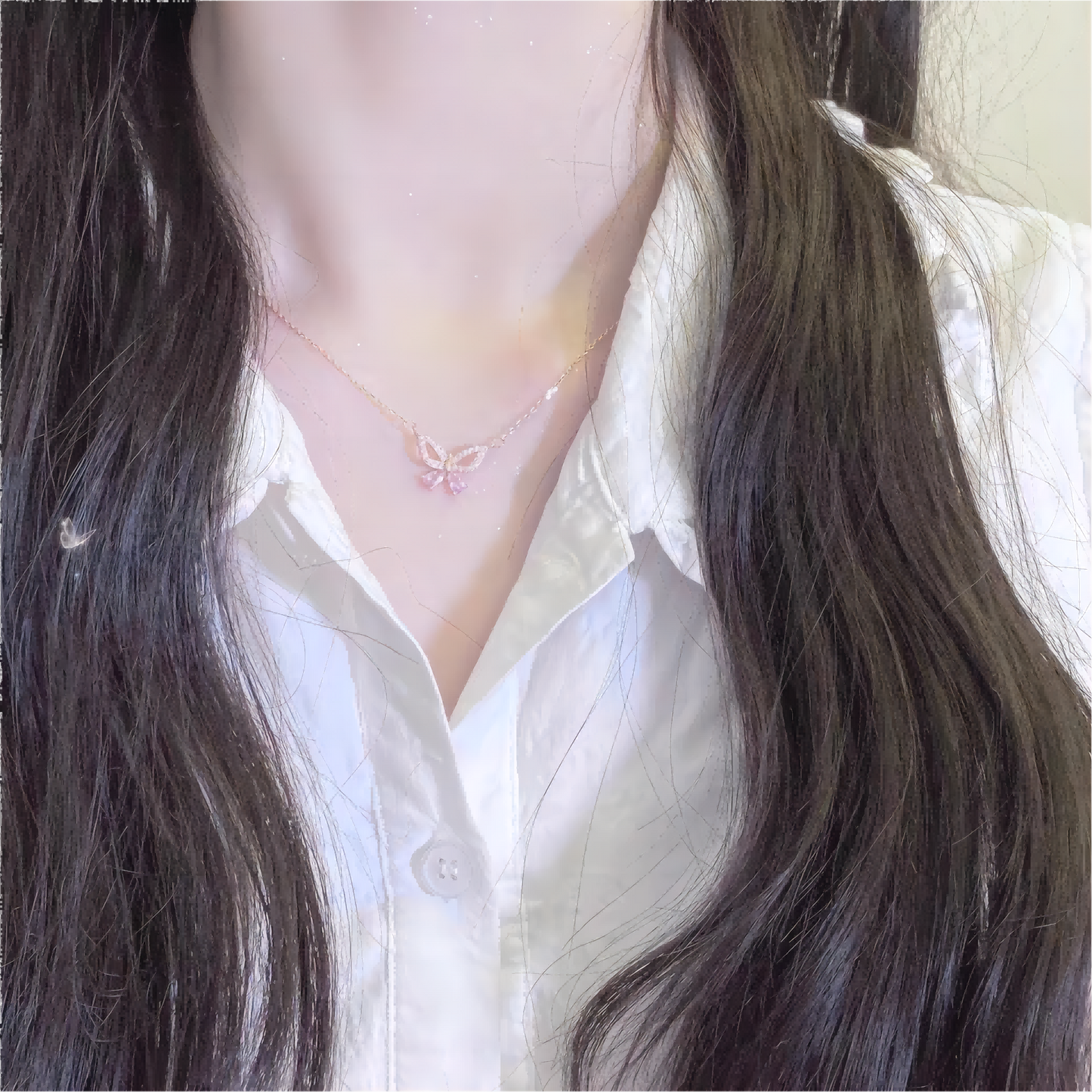 Collier élégant avec nœud papillon en argent