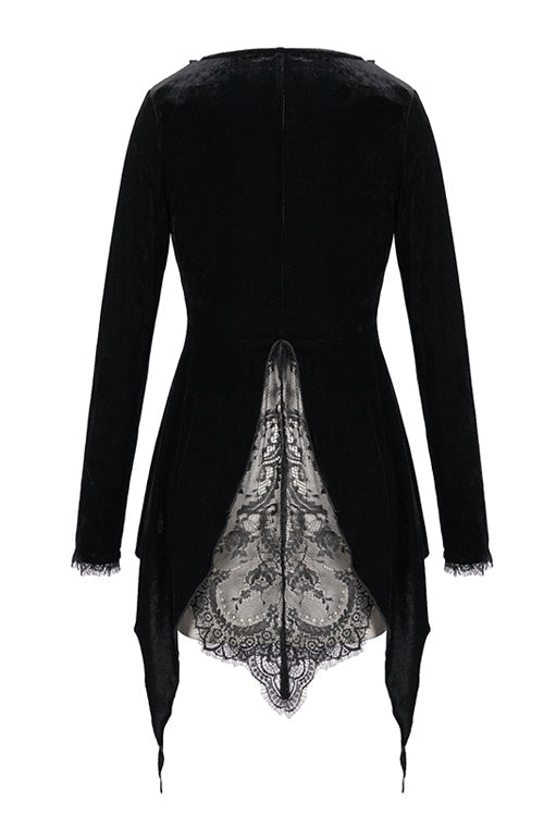 Knitted Mini Jacket Dress for Women in Black