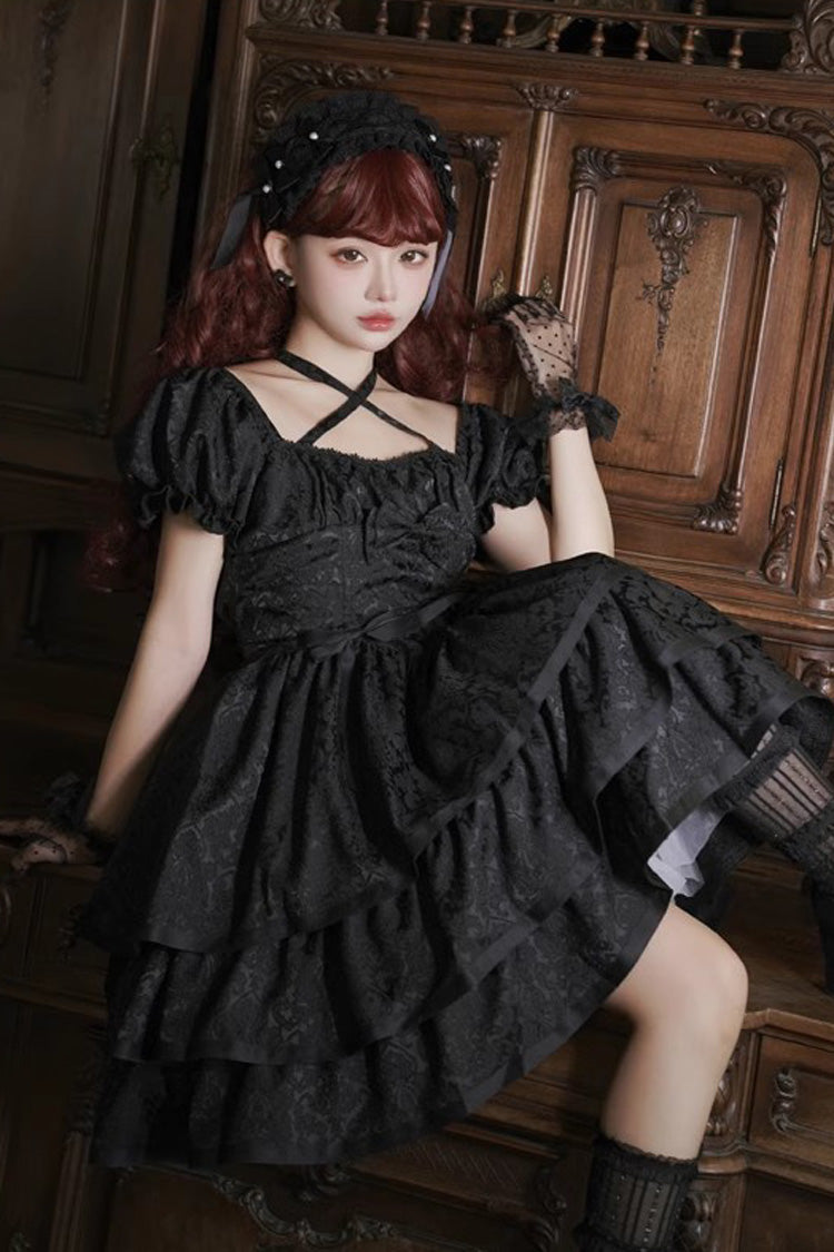 Princess Ruffle Bowknot Gothic Dress