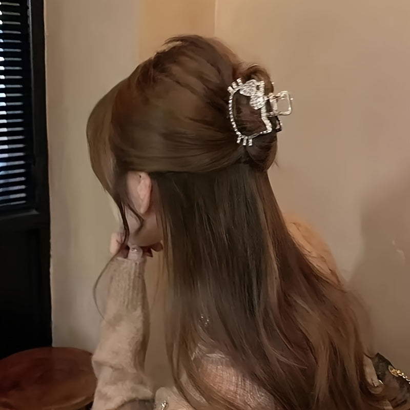 Kitty Single Piece Rhinestone Hair Claw