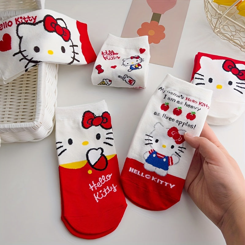 5 Pairs Kawaii Kitty Socks