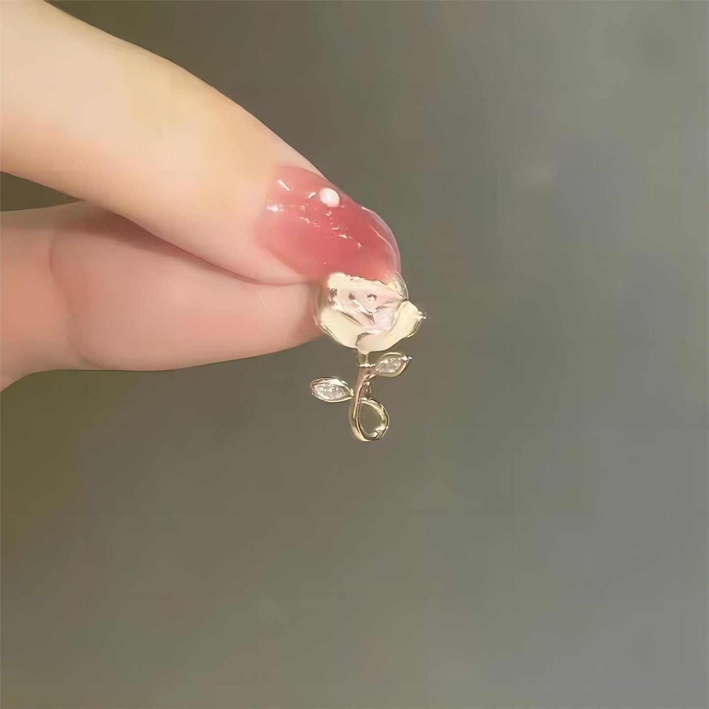 Beauty Ohrclips mit rosa Rosen