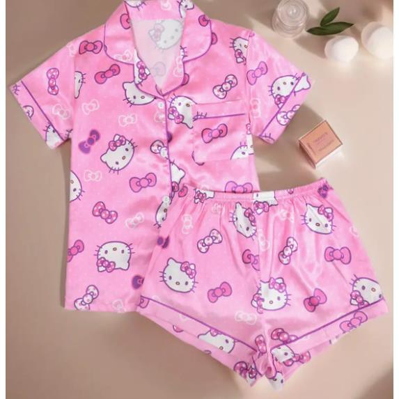 Kawaii Kitty Summer Pajamas Set