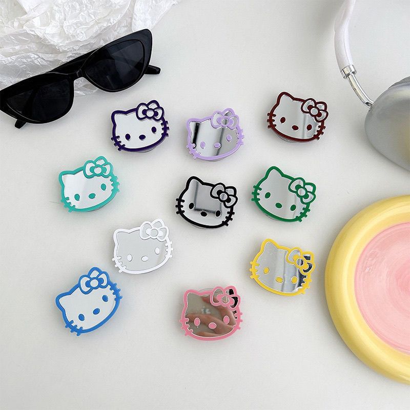 Cute Kitty Mirror Mobile Phone Case Holder