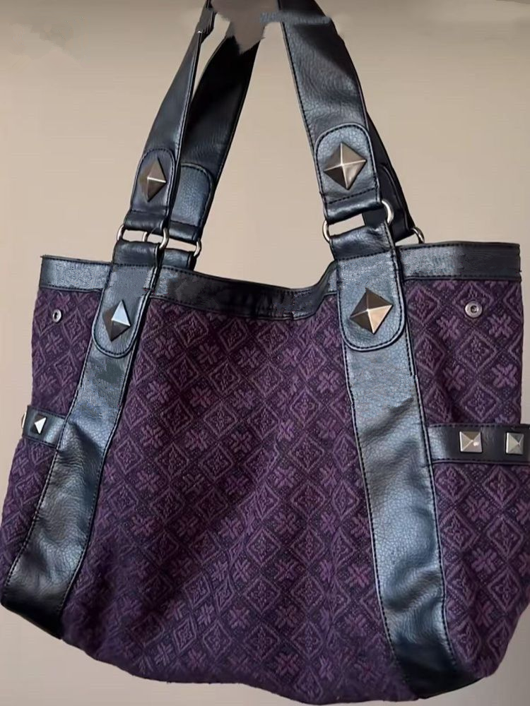 Kitty Medieval Purple Underarm Handbag