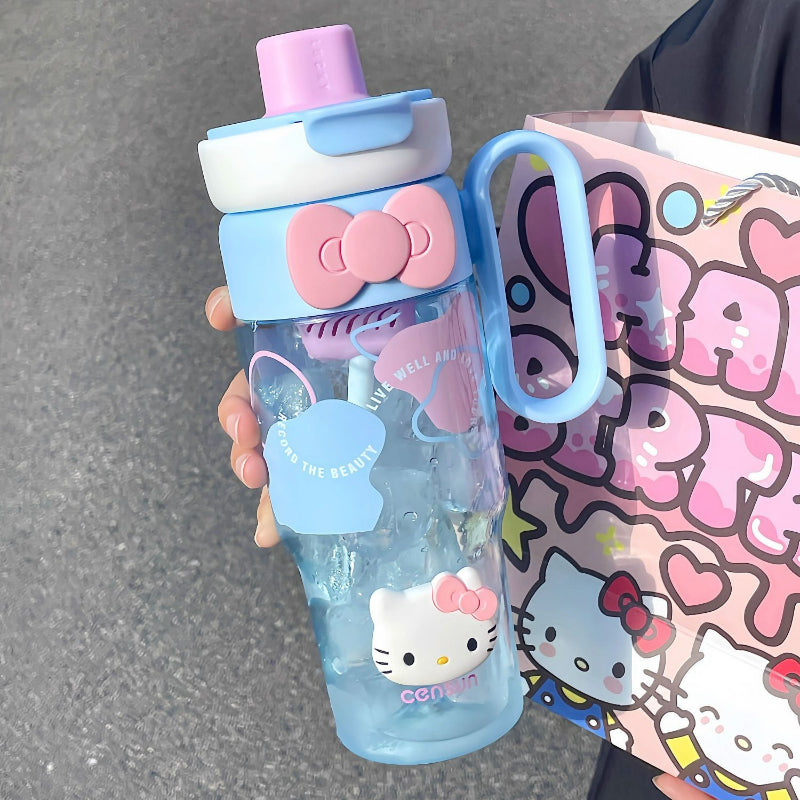 Süße Cartoon Kitty Strohhalm Tasse Flasche 850ML KI685