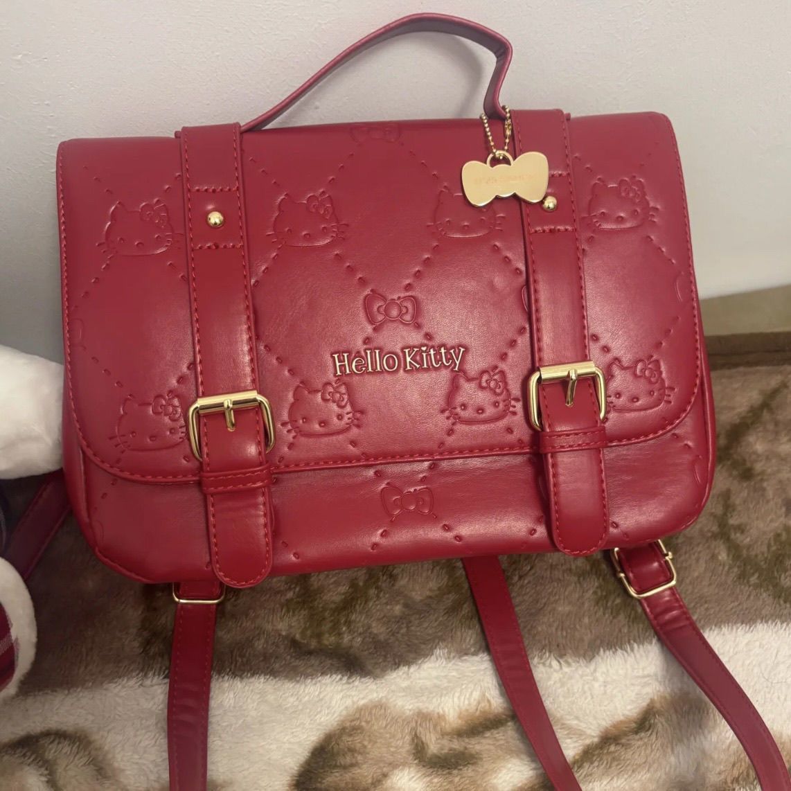 Red Kitty Cambridge Portable Backpack