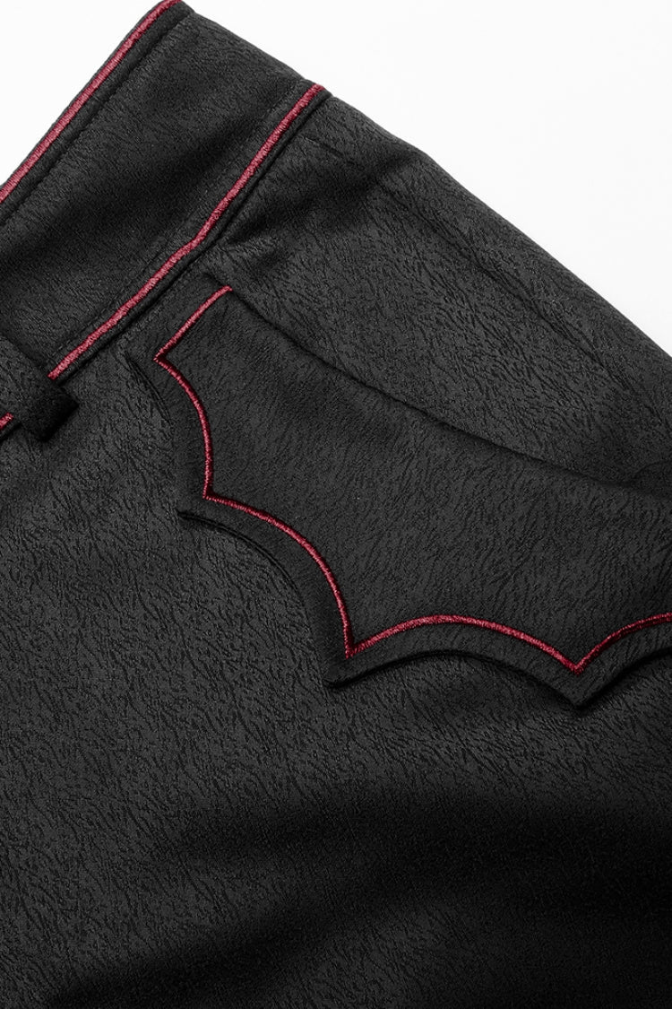 Men's Gothic Pants with Bat Pocket Decoration in 2 Colors
