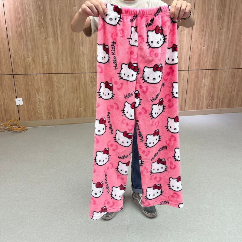 Lässige Haushose mit Kawaii-Cartoon-Kätzchen - Kimi
