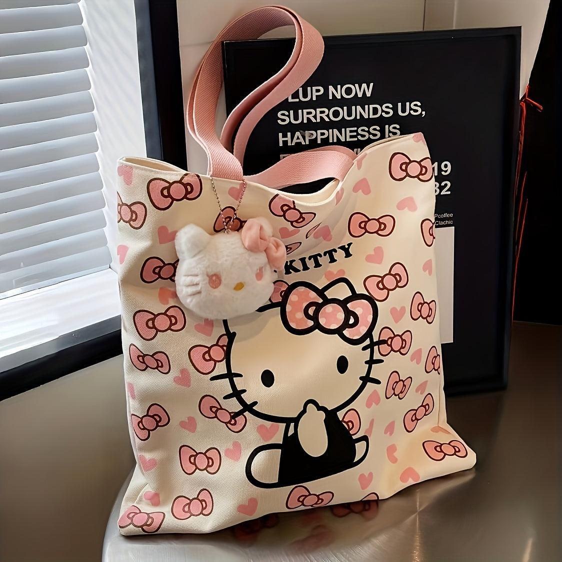 Kitty Pink Canvas Bag