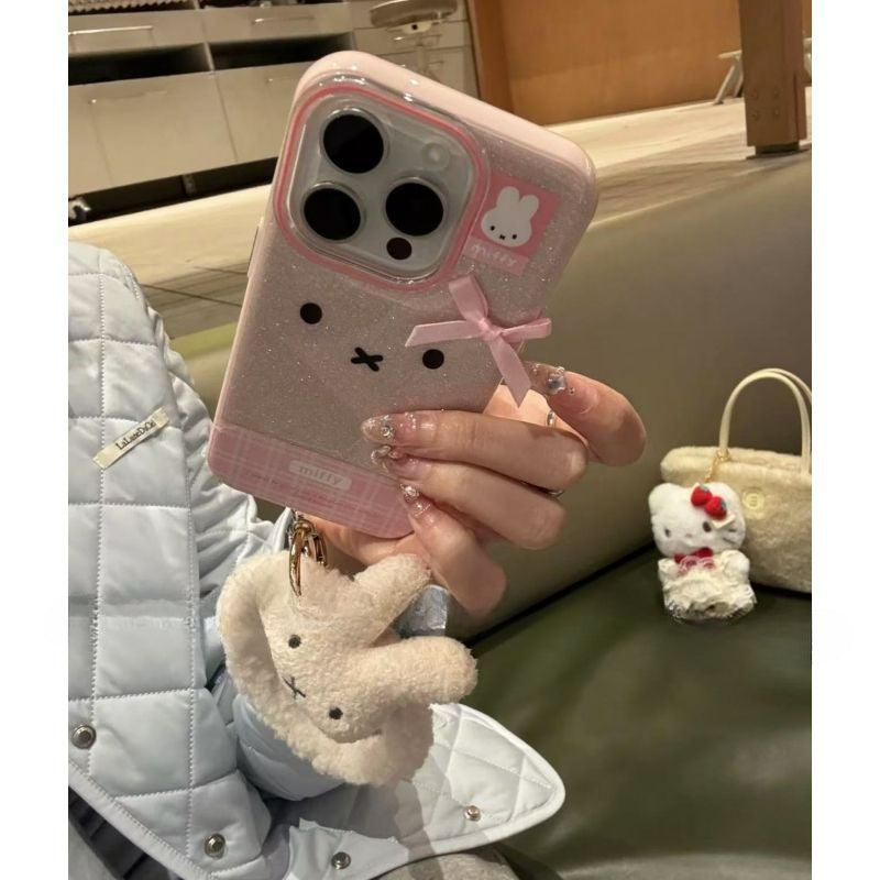 Shining Powder Plaid Bunny Phone Case KI703