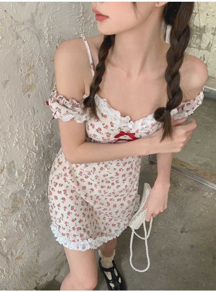 Floral Nymph Dress - dollcore, dollette, dresses, floral, floral angel