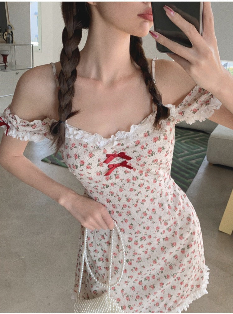 Floral Nymph Dress - dollcore, dollette, dresses, floral, floral angel