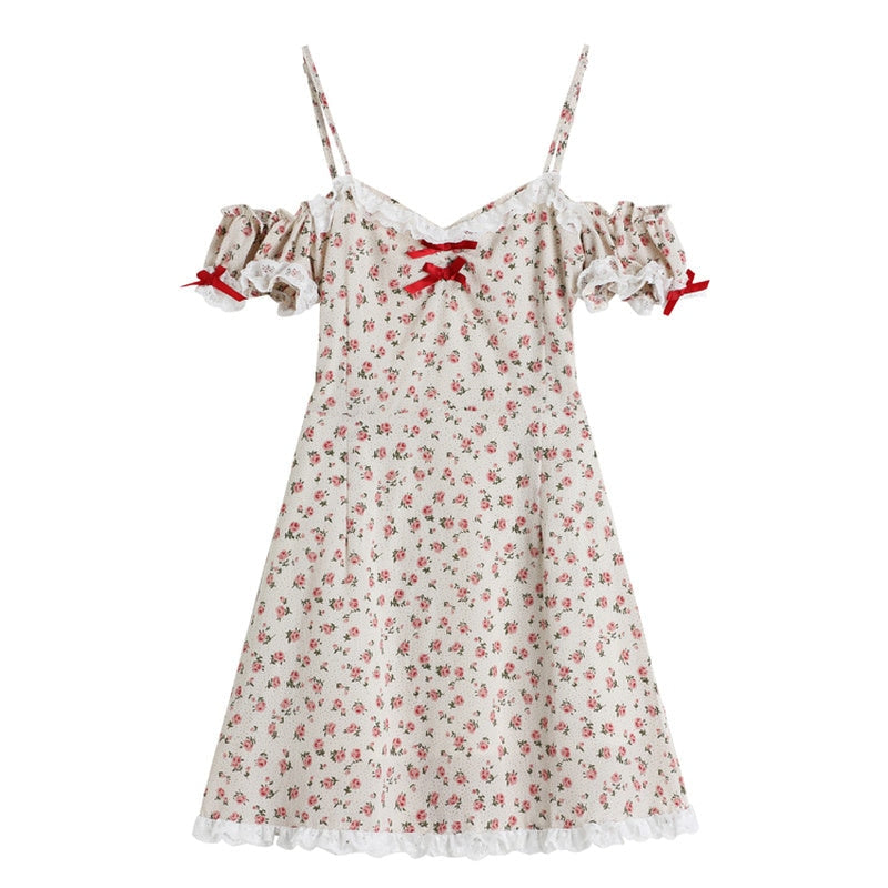 Floral Nymph Dress - dollcore, dollette, dresses, floral, floral angel