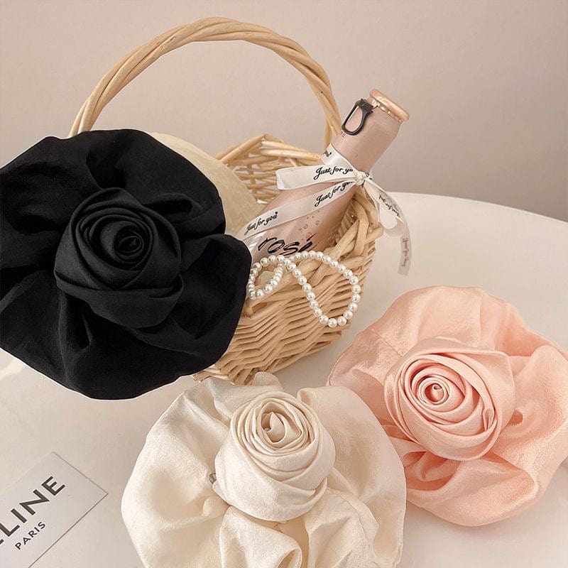 French Rose Flower Hair Claw Clip