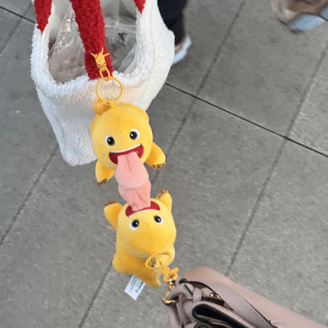 Keychain Plush Tongue Dragon Funny Big Magnetic Doll