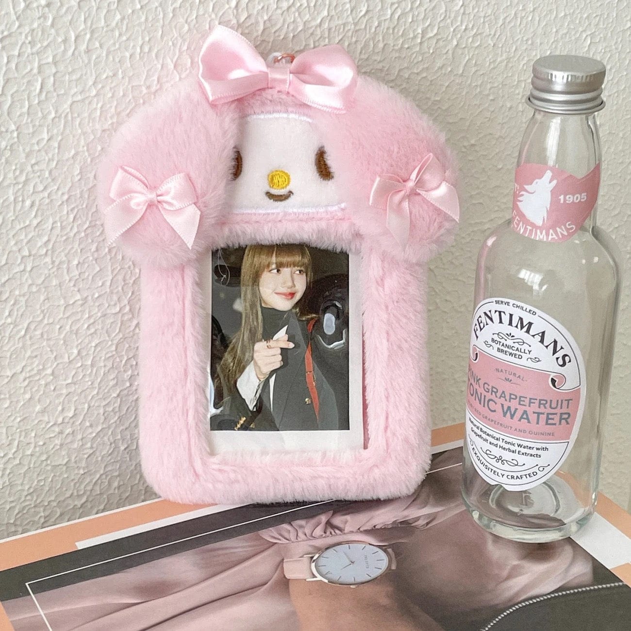 Photocard My Cinna Holder Keychain Melody Furry Kpop