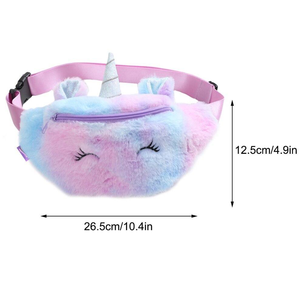 Fuzzy Unicorn Fanny Packs - purse