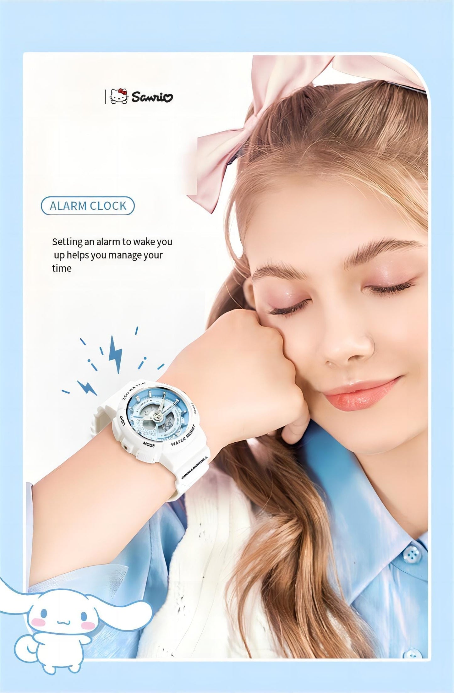 Cinna Waterproof Multifunction Electronic Dual Display Quartz Watch