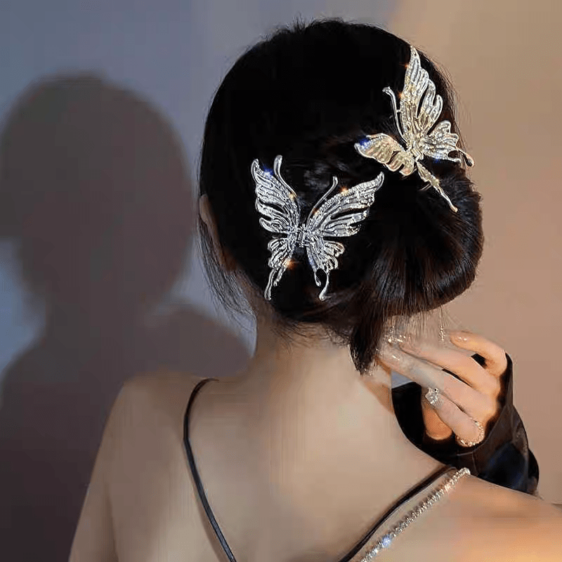 Elegante Haarklammer mit hohlem Schmetterling