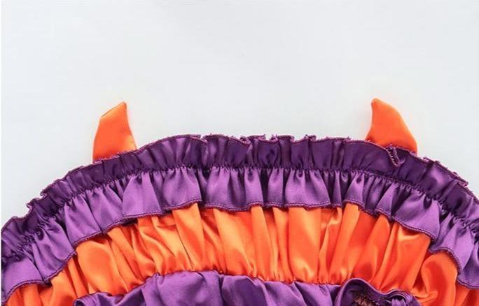 Halloween Ruffled Bodysuit - bat, bat wing, wings, bats, bikinis