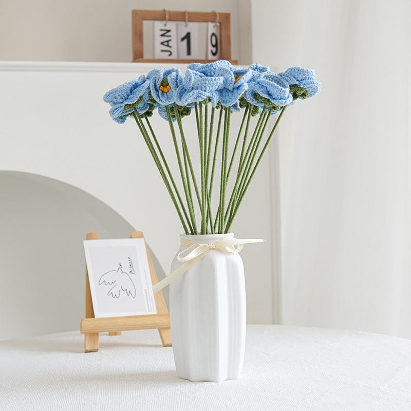 Handgemachte gehäkelte Klatschmohnblume
