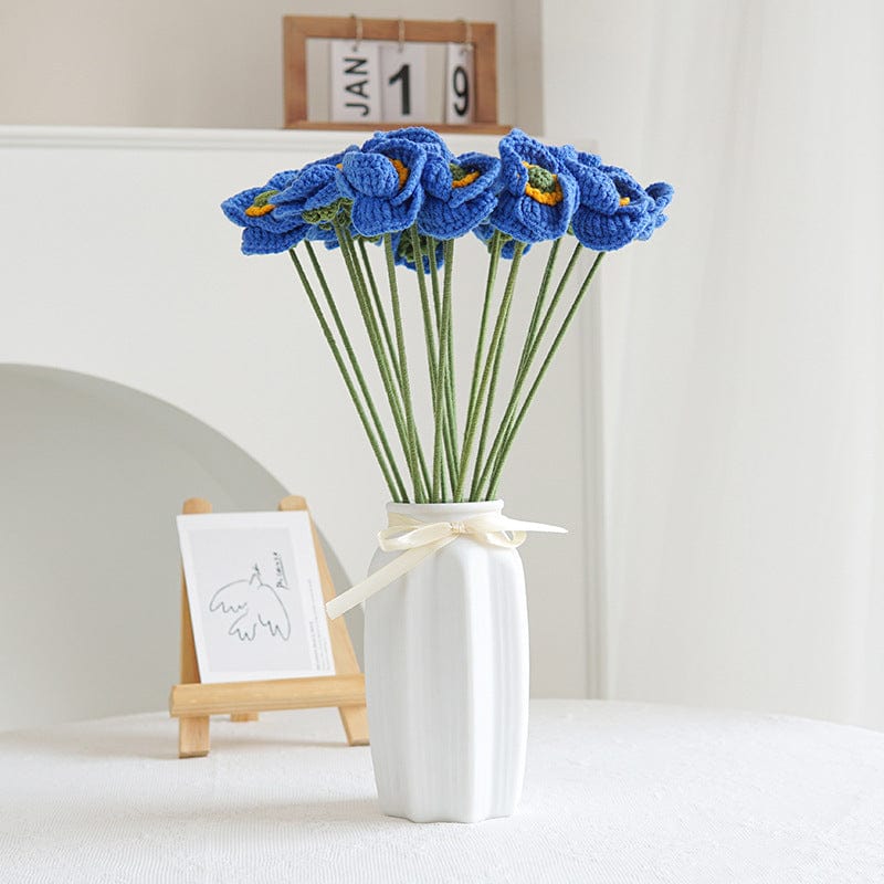 Handgemachte gehäkelte Klatschmohnblume