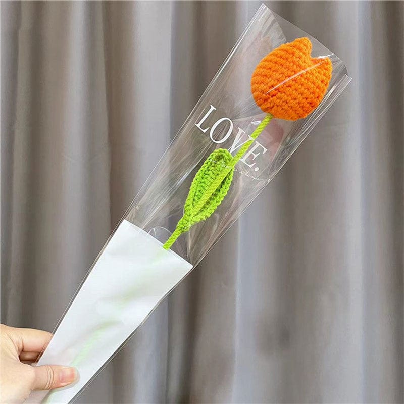 Handgemachte gehäkelte Tulpenblume