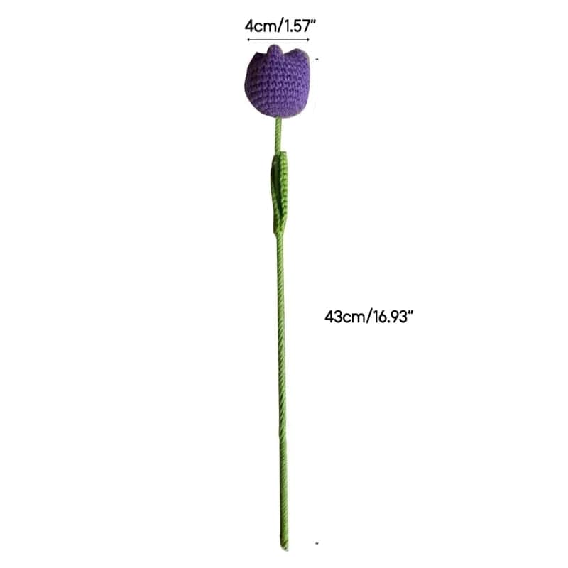 Handgemachte gehäkelte Tulpenblume