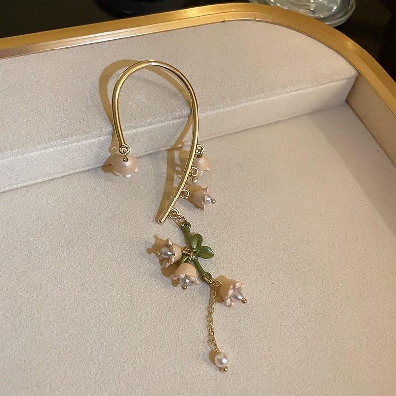 Boucles d'oreilles pendantes en forme de muguet