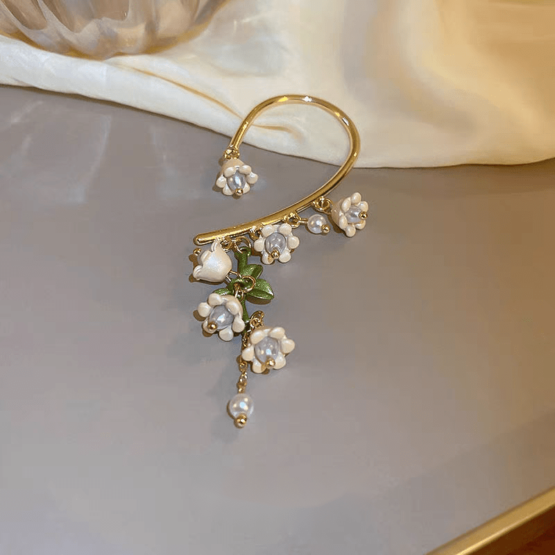 Boucles d'oreilles pendantes en forme de muguet