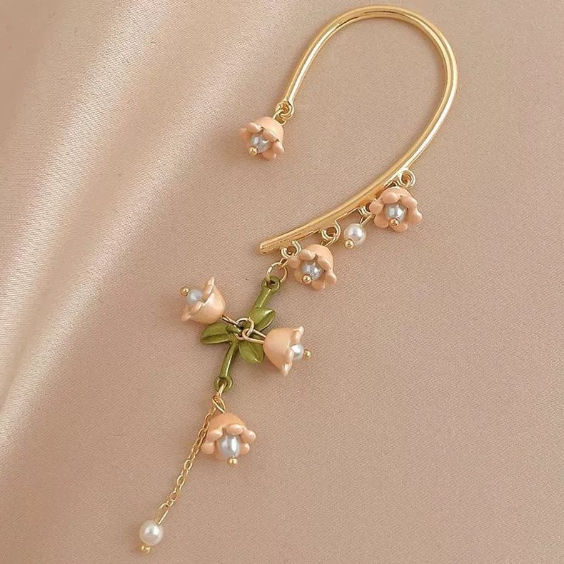 Boucles d'oreilles pendantes en forme de muguet