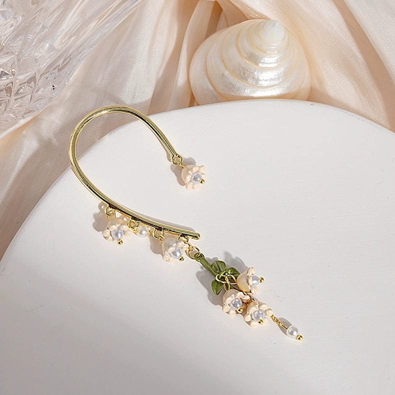 Boucles d'oreilles pendantes en forme de muguet