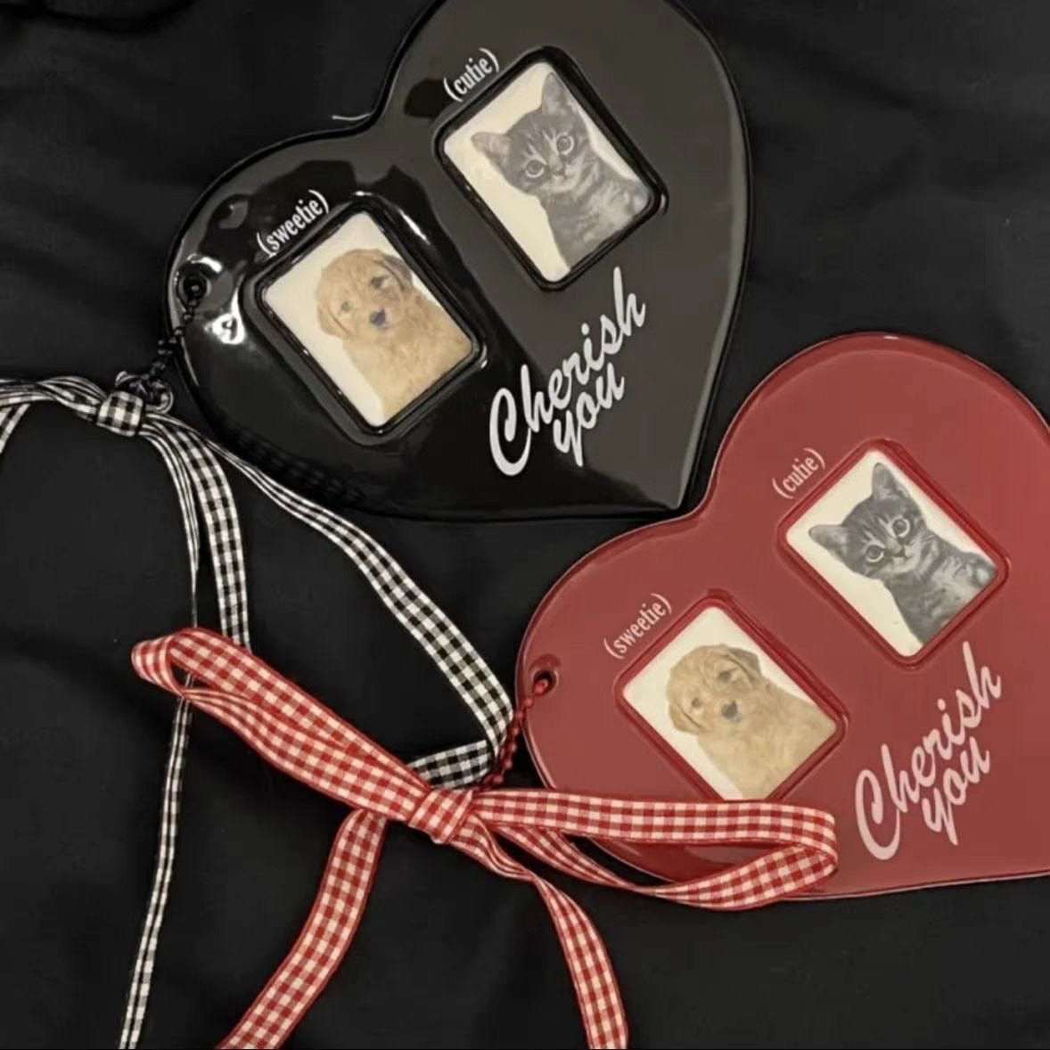 Photocard Heart Keychain Couples Holder Kpop