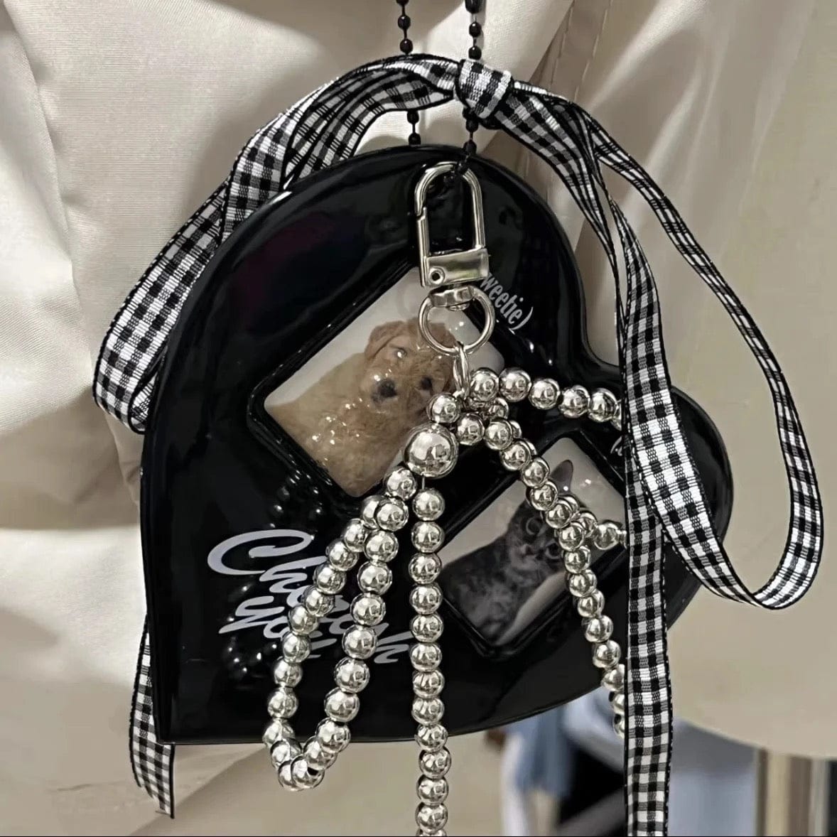 Photocard Heart Keychain Couples Holder Kpop