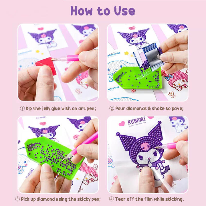 Autocollants de peinture au diamant Kawaii DIY