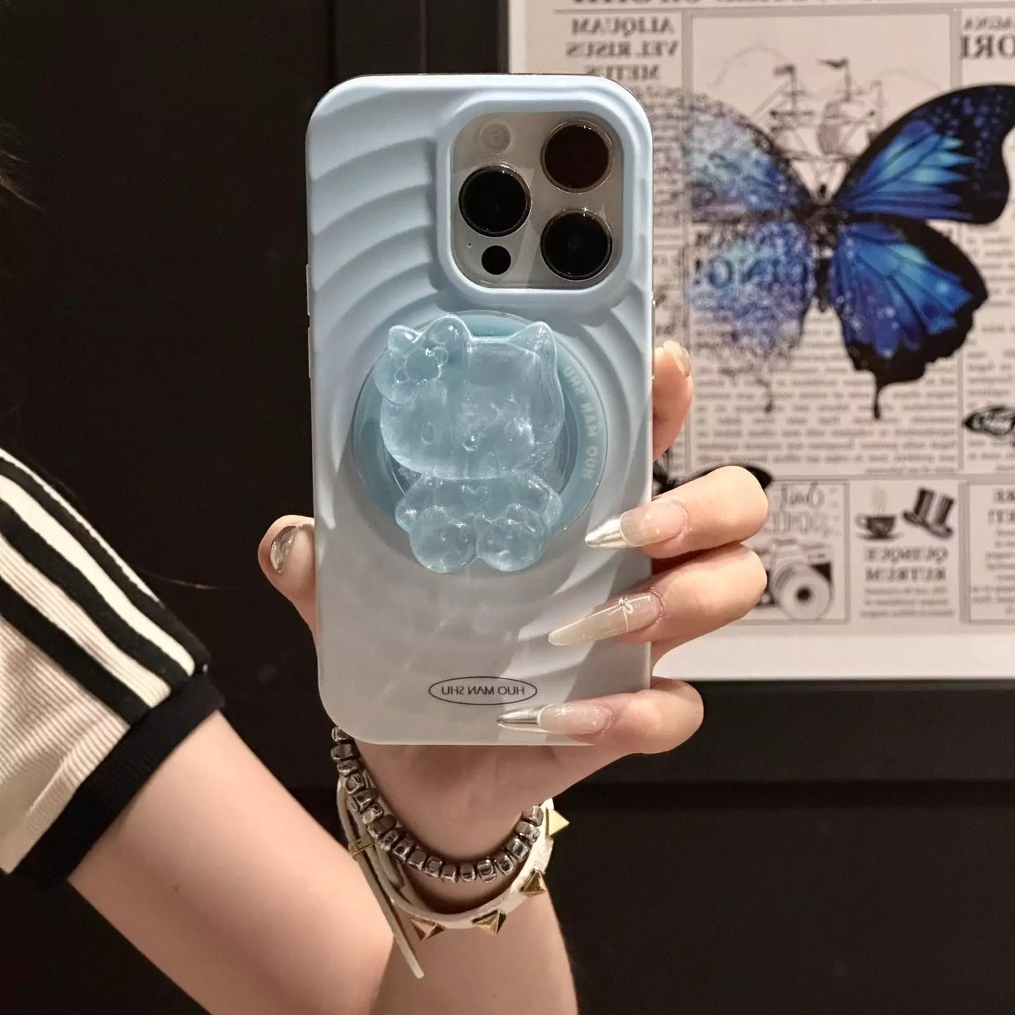 Kitty Mag Safe Case with Pop Socket