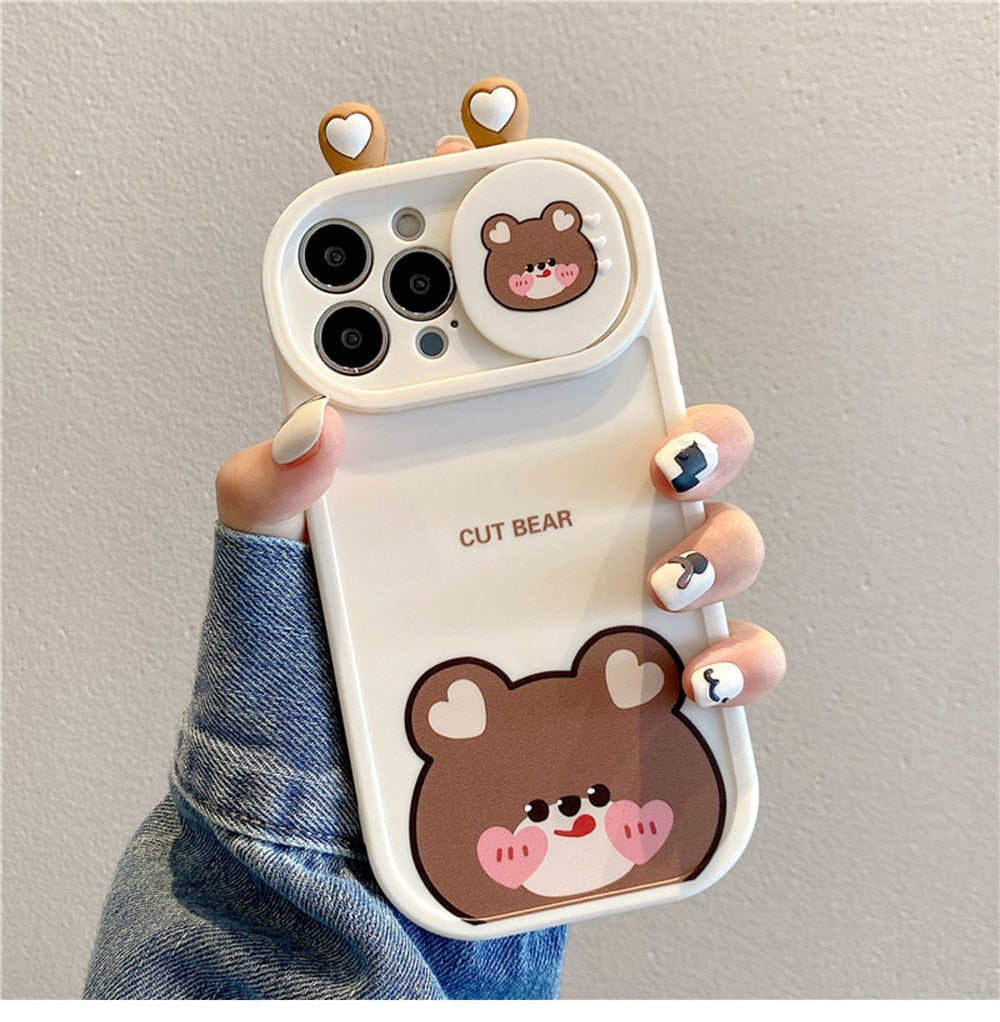Kawaii friends iphone case and camera cover - bear - bears - bunny - cat - cats