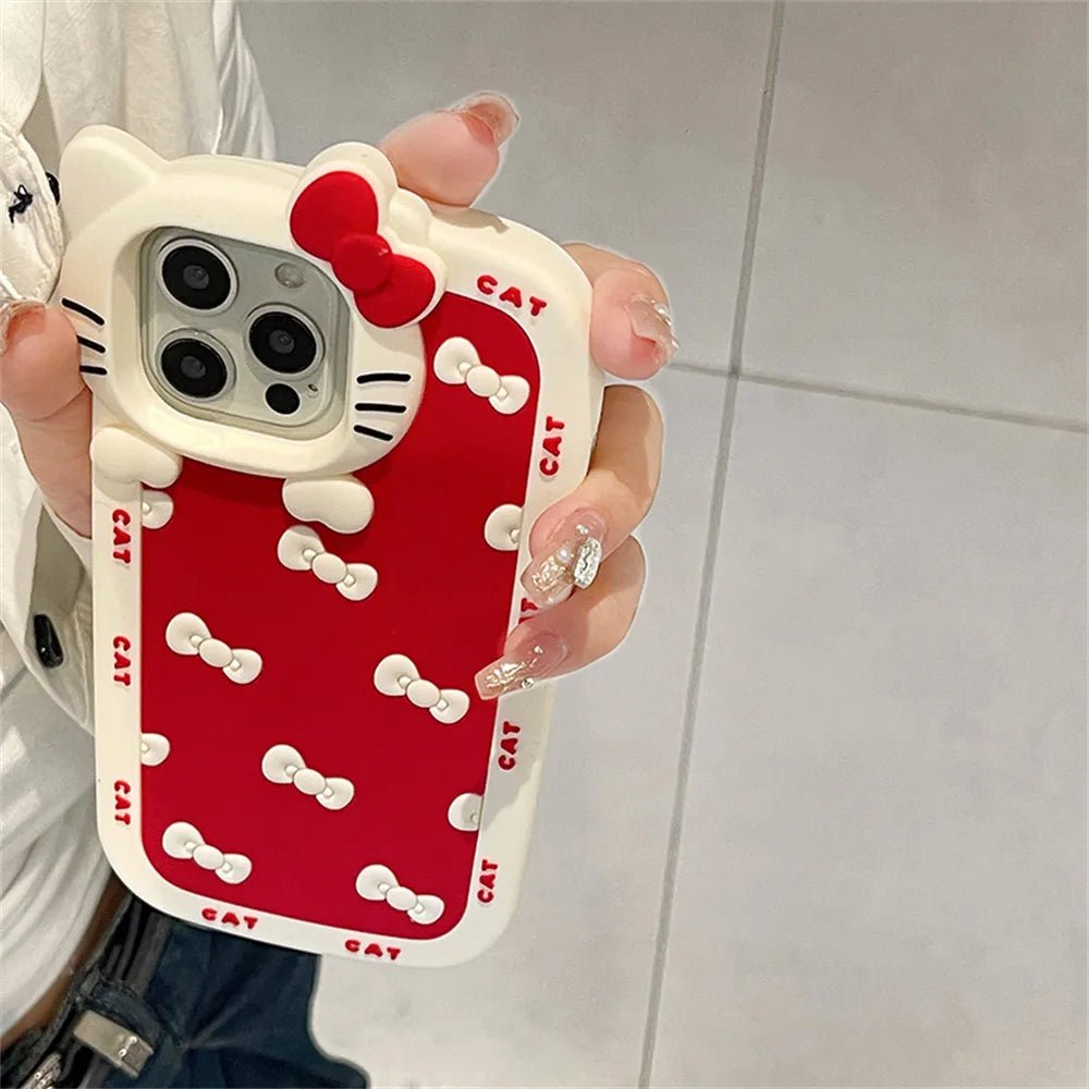 Kawaii Hello Kitty Silicone iPhone Case - KAWAII LULU