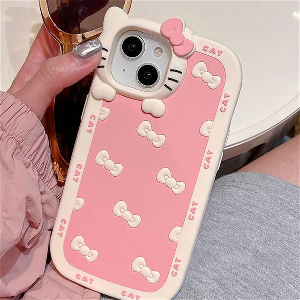 Kawaii Hello Kitty Silicone iPhone Case - KAWAII LULU