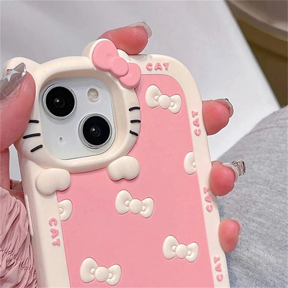 Kawaii Hello Kitty Silicone iPhone Case - KAWAII LULU