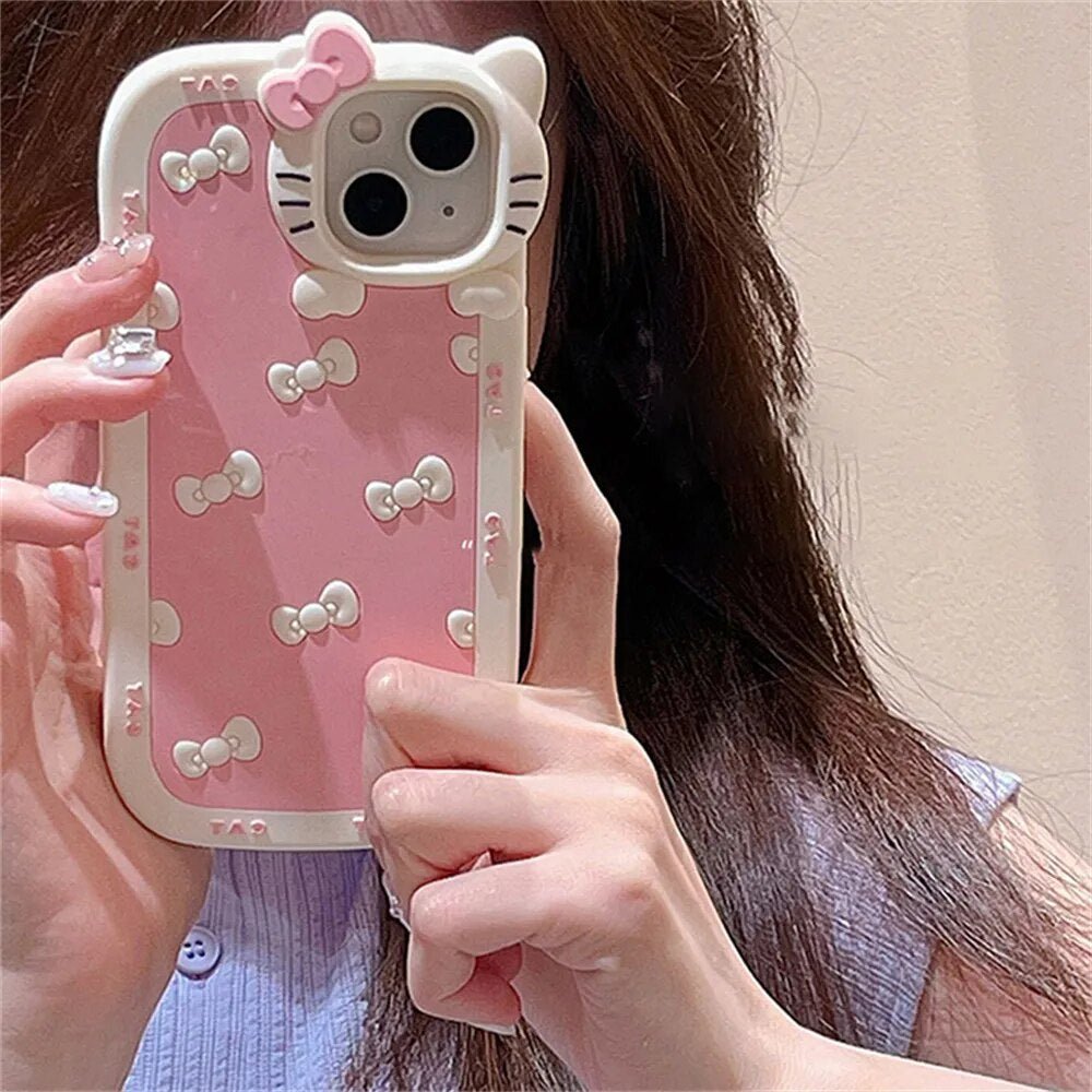 Kawaii Hello Kitty Silicone iPhone Case - KAWAII LULU