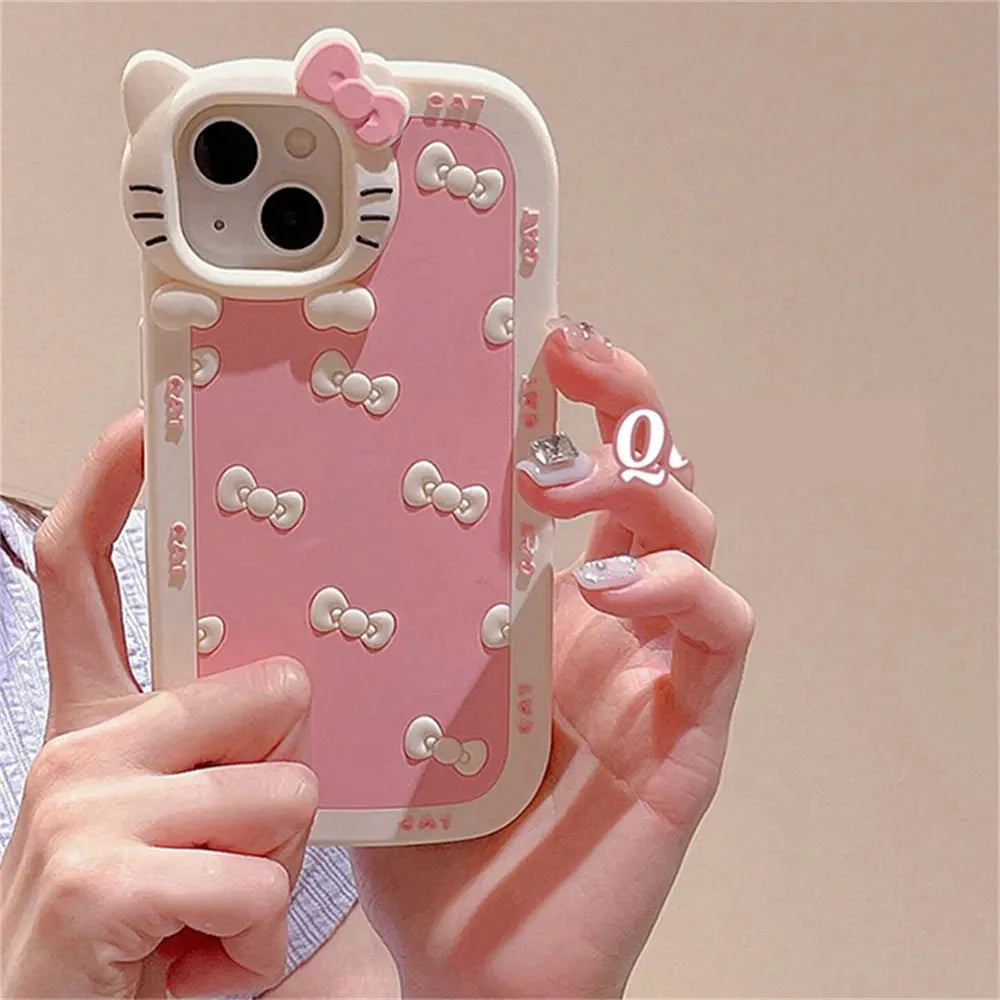 Kawaii Hello Kitty Silicone iPhone Case - KAWAII LULU