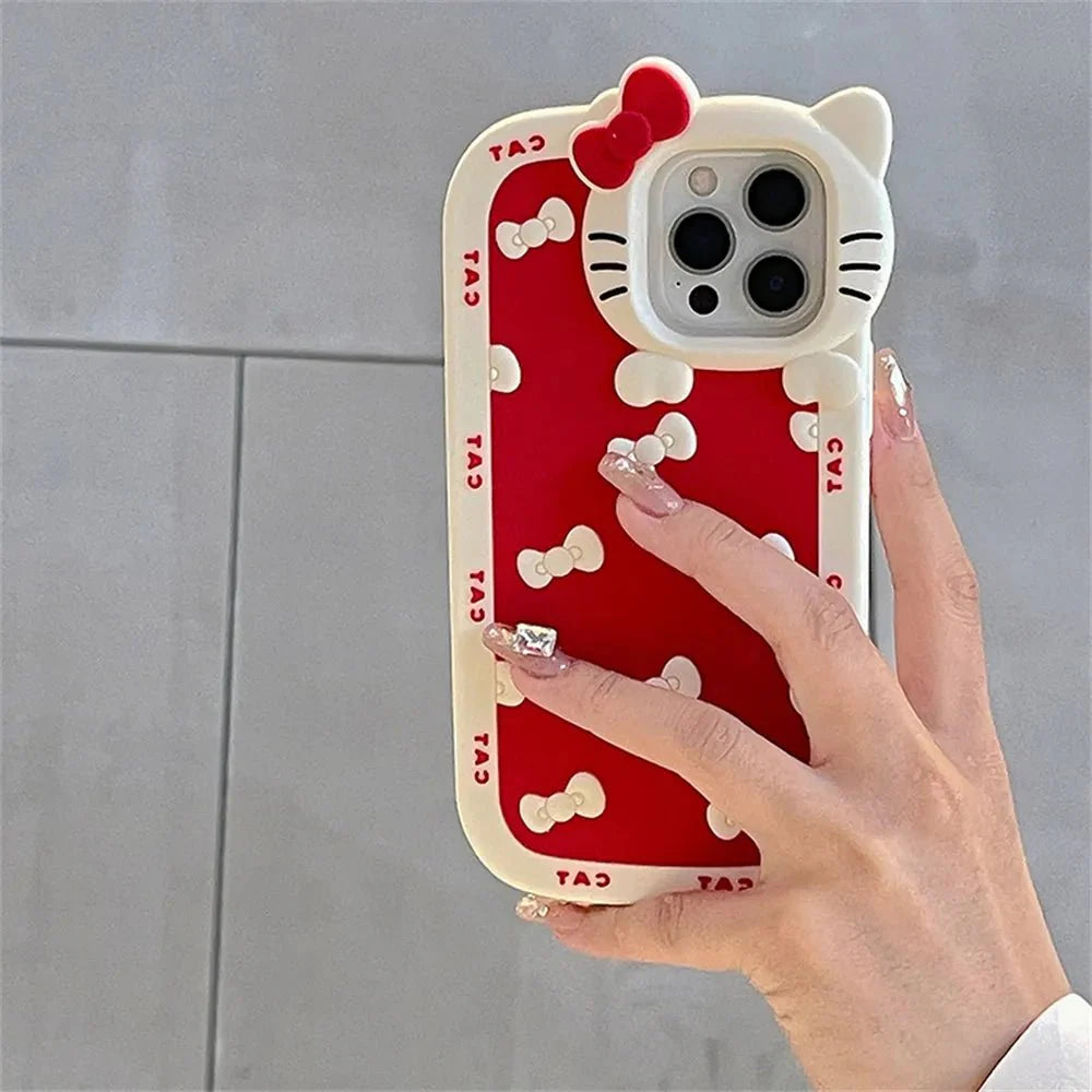 Kawaii Hello Kitty Silicone iPhone Case - KAWAII LULU
