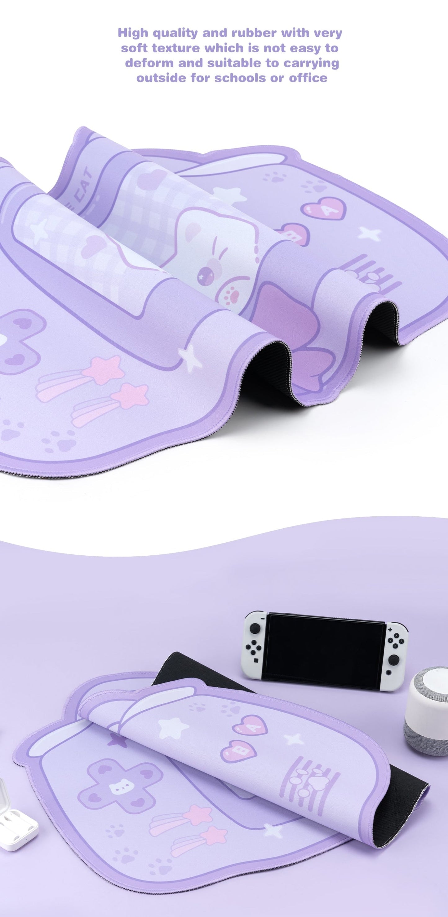 Kawaii Kitten Gaming Mousepad - desktop, fairy, fairy kei, kei fashion, fairykei