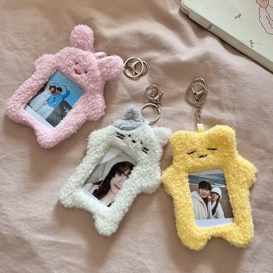 Keychain Kpop Photocard Rabbit Holder Kitten Kawaii Plush