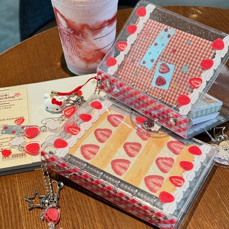 Kawaii Cake Binder Strawberry PVC Cover