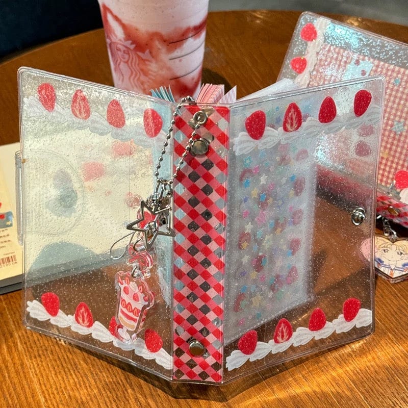 Kawaii Cake Binder Strawberry PVC Cover