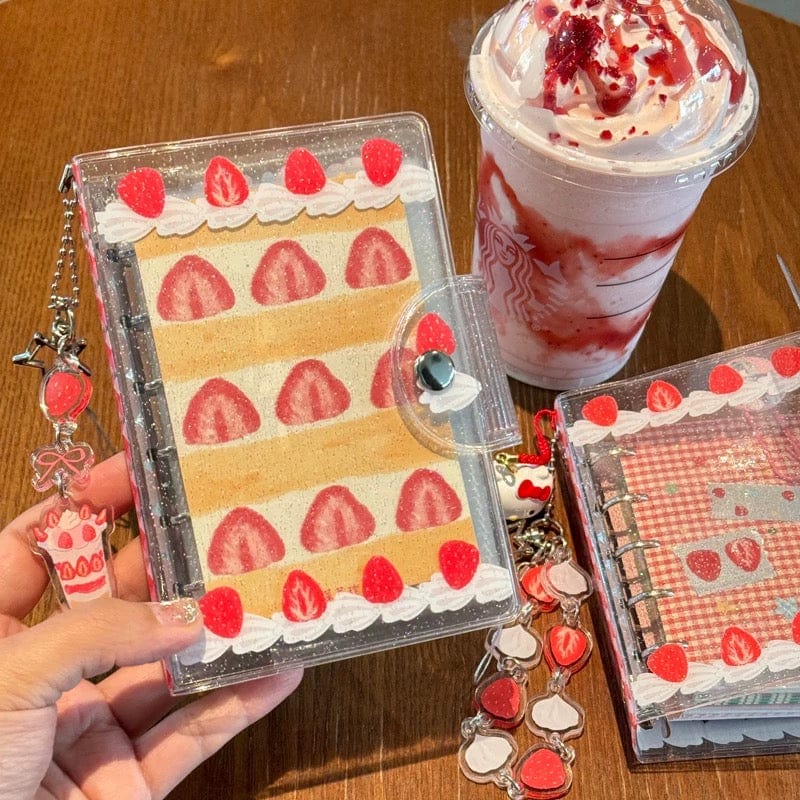 Kawaii Cake Binder Strawberry PVC Cover